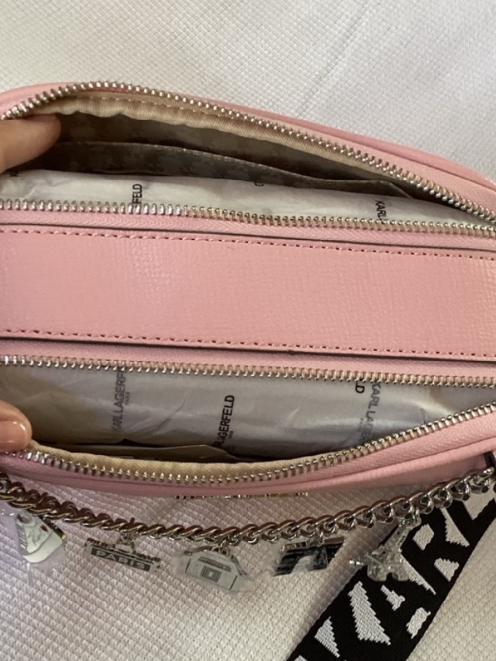 Karl Lagerfeld Pink Crossbody Bag - Picture 12 of 16